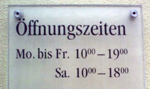 oeffnungszeiten